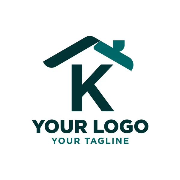 Lettera Tetto Vettoriale Logo Design — Vettoriale Stock