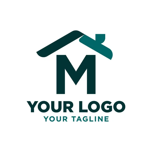 Harfi Çatı Vektör Logosu Tasarımı — Stok Vektör