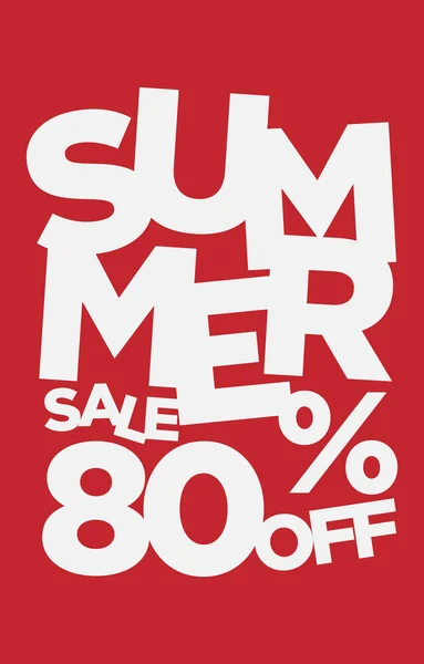 stock vector 80 percent off summer sale promotional typography vector design element