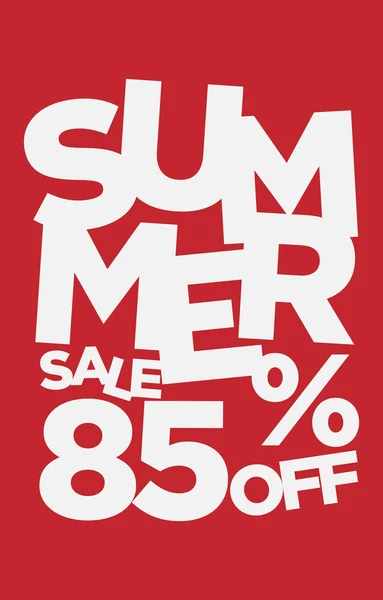 stock vector 85 percent off summer sale promotional typography vector design element