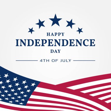 4 Temmuz 'da Amerikan bayrağı ile bağımsızlık günü