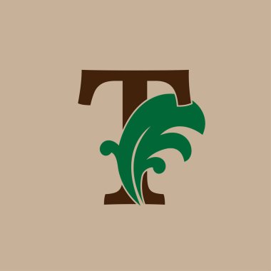 Moda ve lüks yaşam tarzı için T harfi çiçek vektör logosu tasarımı