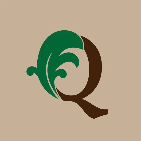 Γράμμα Floral Αρχικό Vector Λογότυπο Σχεδιασμό Για Μόδα Και Πολυτελείας — Διανυσματικό Αρχείο