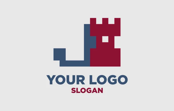 Bokstav Rike Digital Stil Vektor Logotyp Design — Stock vektor