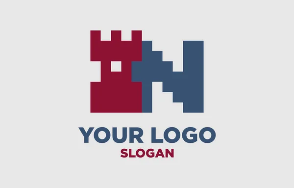 Litera Królestwo Cyfrowy Styl Wektor Projekt Logo — Wektor stockowy