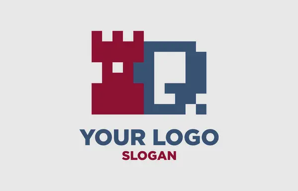 Písmeno Království Digitální Styl Vektorové Logo Design — Stockový vektor