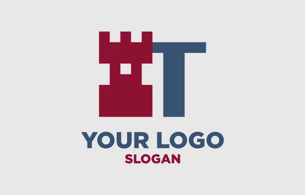 Letter Kingdom Digital Style Vector Logo Design — Stock Vector