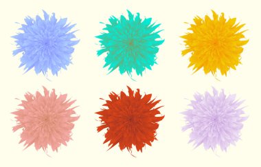 Ayrı bir arkaplanda çok renkli bir çiçek