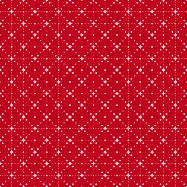 Soluk Pembe Yıldızlı Elementler ve Çizgiler Gösterişli Kırmızı Kusursuz Şablon