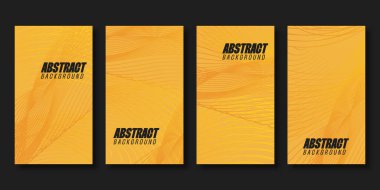 Yumuşak eğimli sarı kıvrımlı çizgileri olan soyut arkaplanlar.