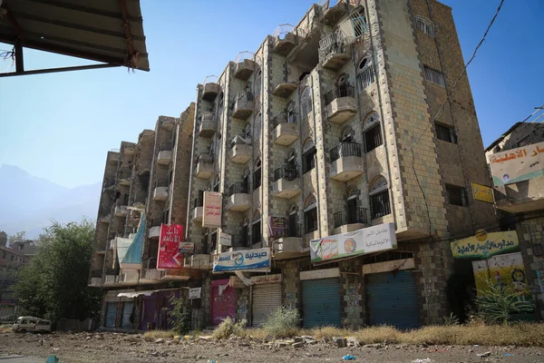 Taiz Yemen Aug 2017 Будинок Зруйнований Війною Місті Тайц Стокове Зображення
