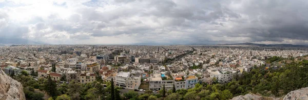 Panoramatický Výhled Čtvrti Kallithea Lofos Sikelias Charokopou Moschato Neos Kosmos — Stock fotografie
