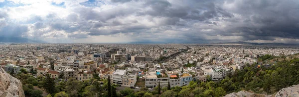 Panoramatický Výhled Čtvrti Kallithea Lofos Sikelias Charokopou Moschato Neos Kosmos — Stock fotografie