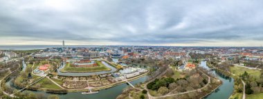 Malmö İsveç 'in havadan görünüşü