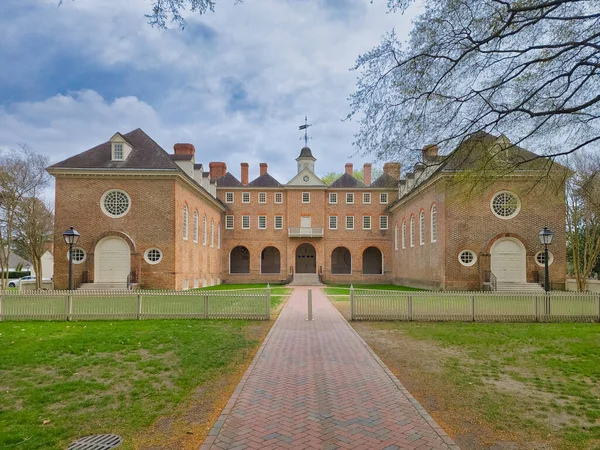 Вид Здание Wren Частной Школе William Mary College Вильямсбурге Вирджиния — стоковое фото