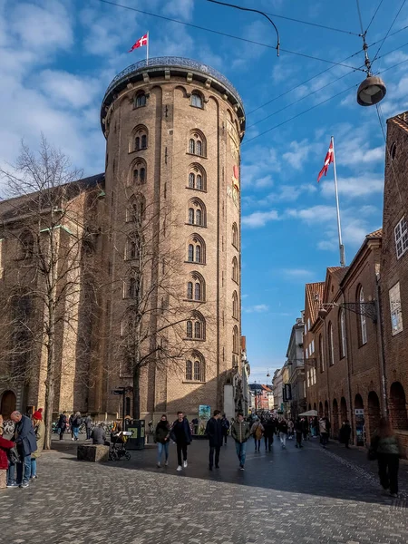 Ronde Toren Middeleeuwse Kanonnen Toren Voor Kanonnen Met Schans Kopenhagen — Stockfoto
