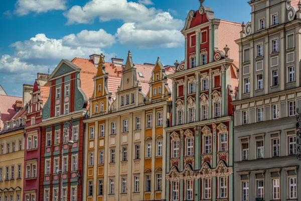 Gotycki Ratusz Ceglanymi Murami Wrocławiu Średniowieczny Plac Miasta Breslau — Zdjęcie stockowe
