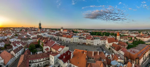 Standard Luftaufnahme Von Znojmo Ummauerte Mittelalterliche Stadt Der Weinregion Nikolaus — Stockfoto