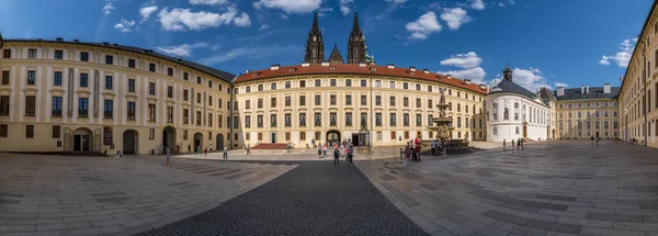 stock image Panoramic view of the Second Courtyard of Prague Castle