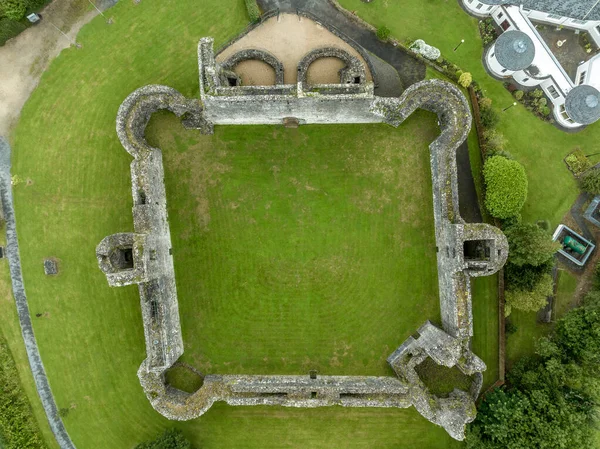 Вид Воздуха Замок Баллимоте Разрушил Англо Нормандский Замок Каннахте Графство — стоковое фото