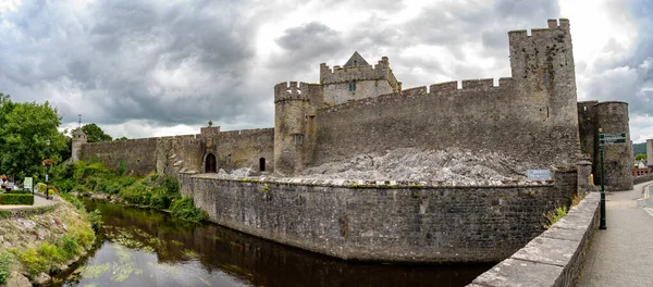 Widok Lotu Ptaka Zamek Miasto Cahir Irlandii Tower House Zewnętrzny — Zdjęcie stockowe