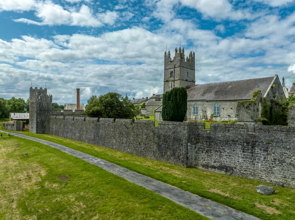 Aerial View Fethard Old Medieval Walled Town County Tipperary Clashawley — Stock Photo, Image