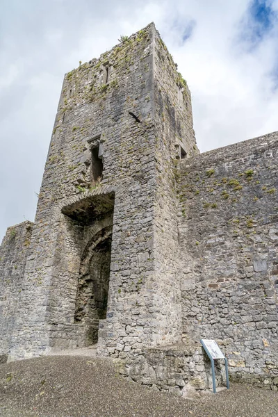 Impondo Torre Gótica Castelo Liscarroll Irlanda — Fotografia de Stock