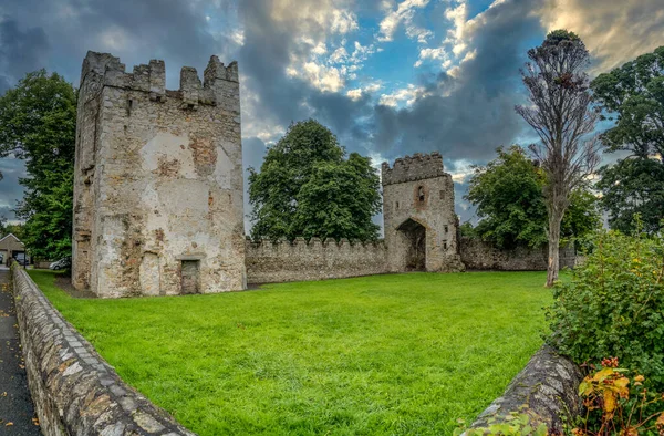 Vue Aérienne Château Monkstown Près Dublin Irlande Avec Tour Porte — Photo