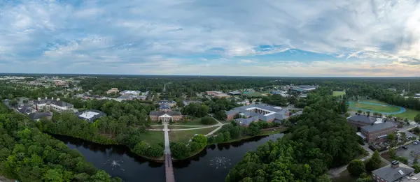 stock image Aerial view of Coastal Carolina University near Myrtle Beach South Carolina