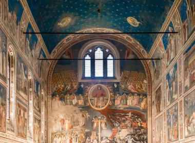 Biblical frescoes on the walls of the Scrovegni Chapel in Padova clipart