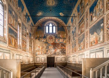 Biblical frescoes on the walls of the Scrovegni Chapel in Padova clipart