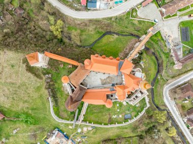 Romanya 'daki Hunedoara Vajdahunyad şatosunun hava sahası planı