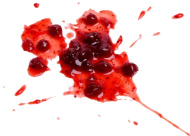 Kırık yaban mersini beyazda izole edilmiş.