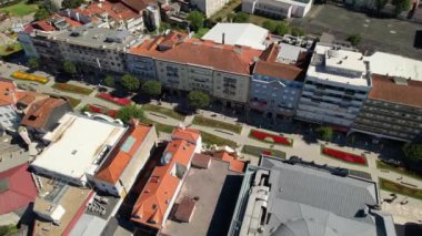 Portekiz 'in tarihi şehir merkezi Braga' nın insansız hava aracı görüntüsü