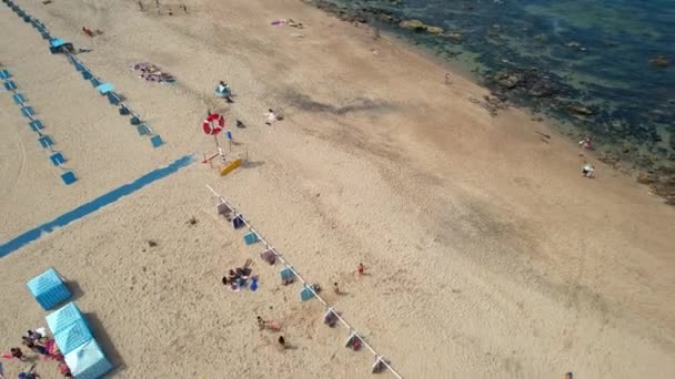 Aerial View Miramar Beach Coimbra Porto Portugal — Wideo stockowe