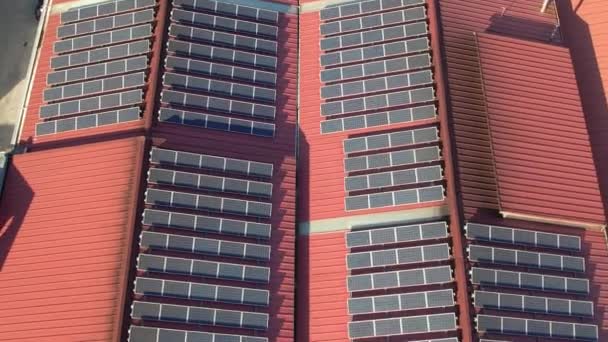Aerial Footage Solar Panels Long Wine Cellars Vila Nova Gaia — Stock Video