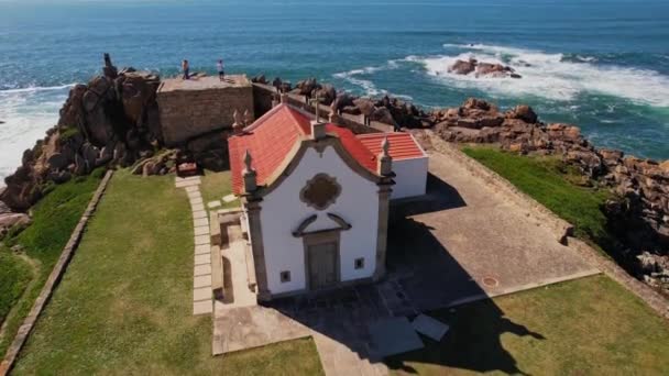 Capela Boa Nova Porto Bölgesi Nin Matosinhos Belediyesinin Leca Palmeira — Stok video