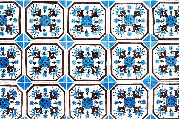 Tradicional Português Espanhol Azulejo Clássico Azul Azulejo Fundo — Fotografia de Stock