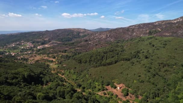 Panoramautsikt Över Vilda Bergen Dourodalen Portugal — Stockvideo