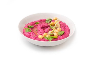 Beyaz arka planda beyaz pancar humusu tabakası var.