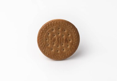 Maria bisküvisi beyaz arka planda izole edildi