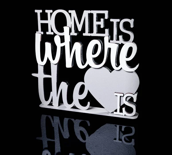 Wooden Vintage Frame Welcome Home Black Isolated Home Sweet Home — Stock Photo, Image