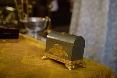 Kyiv, Ukrayna - 24 Ağustos 2021: Aziz Anthony Kilisesi 'nin tutuklu odası ve Kyiv Pechersk Lavra, Kyiv Ukrayna