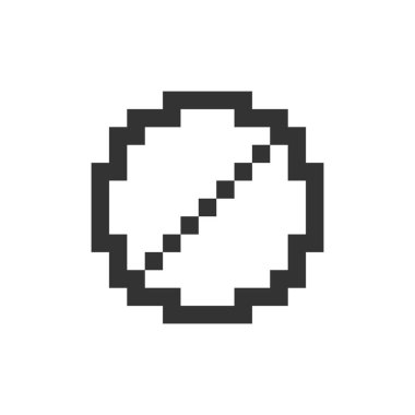 Başarısızlık Pikselleştirilmiş ui simgesi. Hata mesajı. Giriş engellendi. Kısıtlama, limit. Düzenlenebilir 8bit grafik ögesi. Web, mobil uygulama için izole edilmiş vektör arayüzü resmi. Retro biçimi