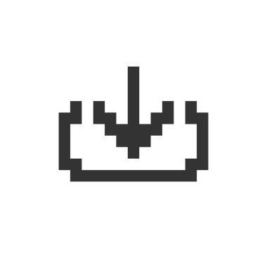 Dosya pikselleştirilmiş ui simgesini indir. İşlem yükleniyor. Veriler depoya aktarılıyor. Düzenlenebilir 8bit grafik ögesi. Web, mobil uygulama için izole edilmiş vektör arayüzü resmi. Retro biçimi