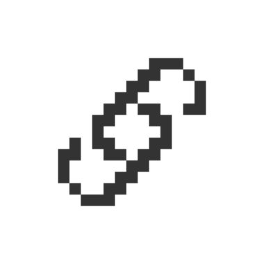 Kaynaklar ve bağlantılar pikselli ui simgesi. Sosyal medyada paylaşım. Bağlantı zinciri. Düzenlenebilir 8bit grafik ögesi. Web, mobil uygulama için izole edilmiş vektör arayüzü resmi. Retro biçimi