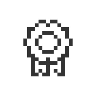 Yüksek kalite işaretli Pikselli ui simgesi. En iyi seçenek. Markalı ürün. Özel bir parça. Düzenlenebilir 8bit grafik ögesi. Web, mobil uygulama için izole edilmiş vektör arayüzü resmi. Retro biçimi