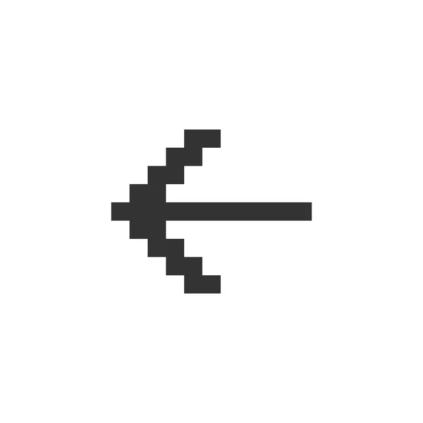 Leftwards Arrow Pixelated Icon Pressing Left Setting Menu Selection Mode — Stock Vector