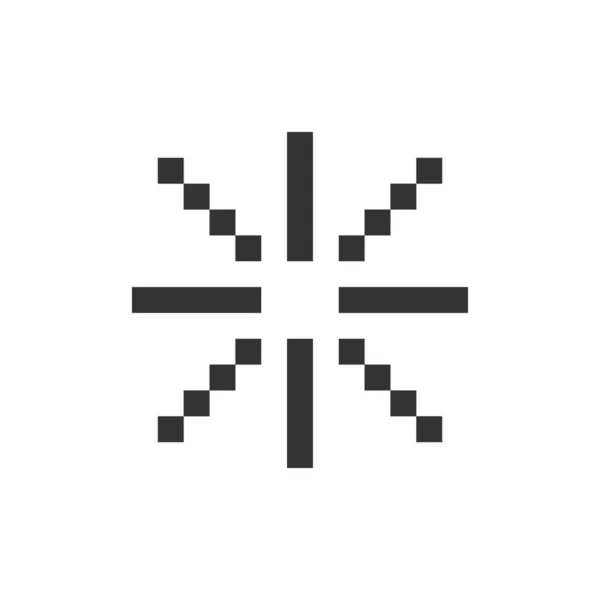 Ladeanzeige Pixelig Symbol Der Fortschritt Dreht Sich Laufender Prozess Warten — Stockvektor
