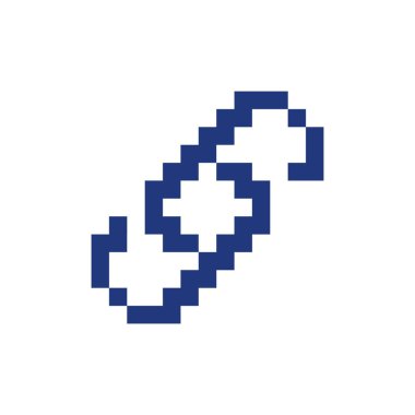 Kaynaklar ve bağlantılar pikselleştirilmiş RGB renk ui simgesi. Sosyal medya. Bağlantı zinciri. Basit doldurulmuş 8bit grafik ögesi. Oyun salonu için geçmişe dönük tasarım, video oyunu sanatı. Düzenlenebilir vektör izole edildi